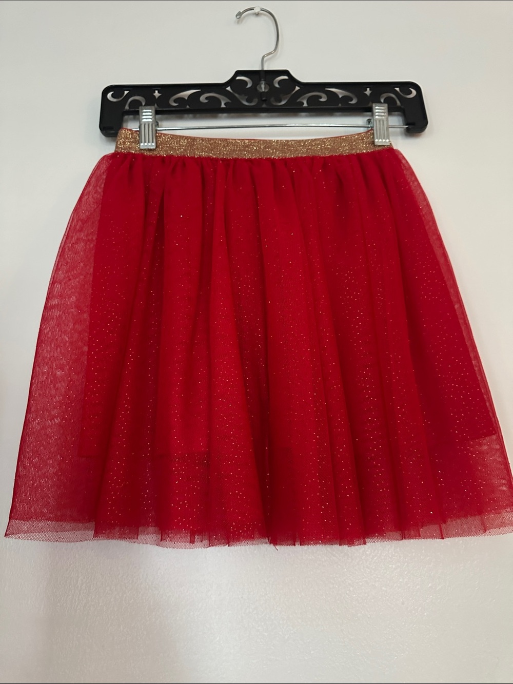 Kids /girls red shinny skirt Sz 7-8